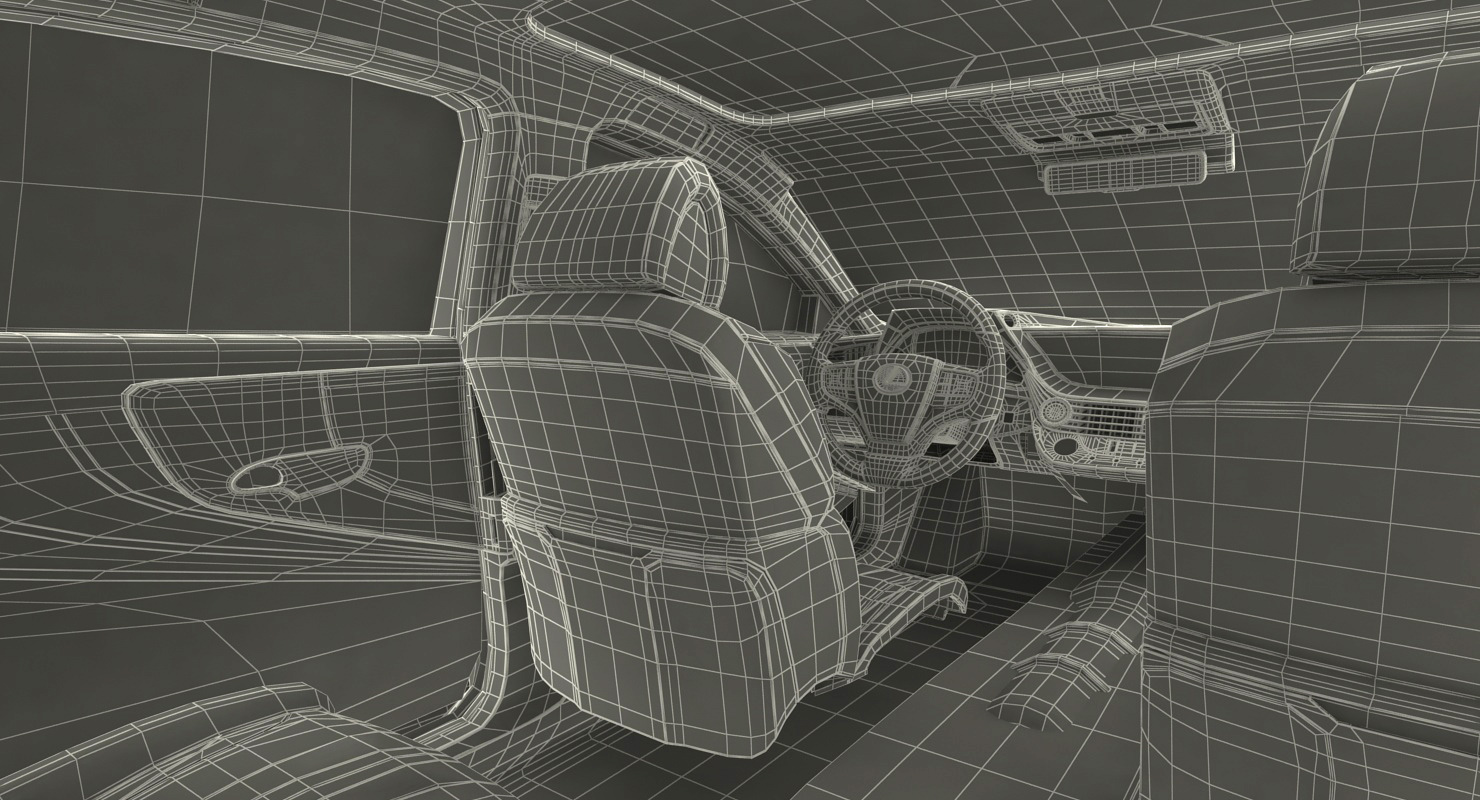 3D Lexus LS 500 2018 Simple Interior model