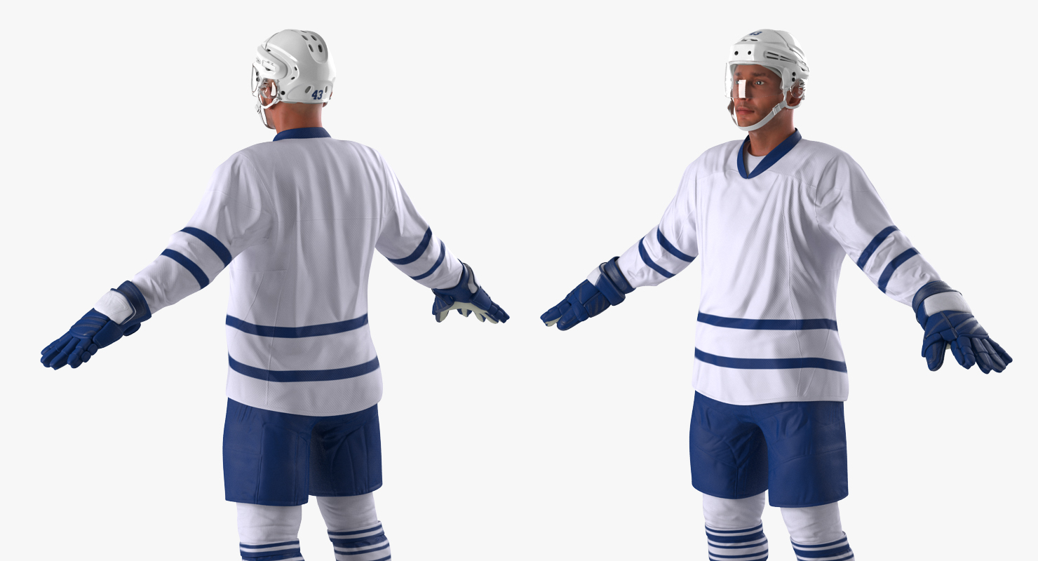 3D model Hockey Player Generic 4 Rigged