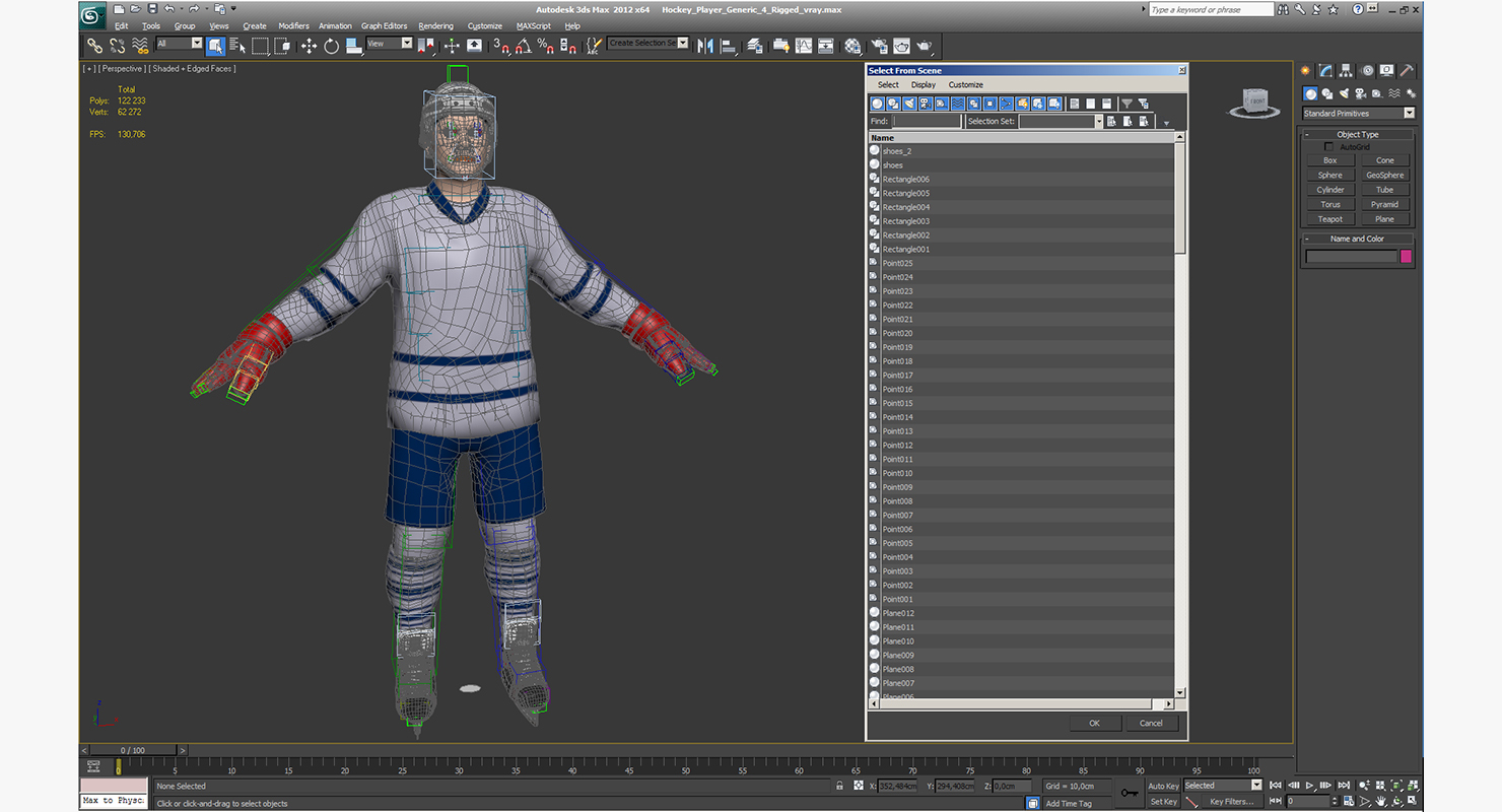 3D model Hockey Player Generic 4 Rigged