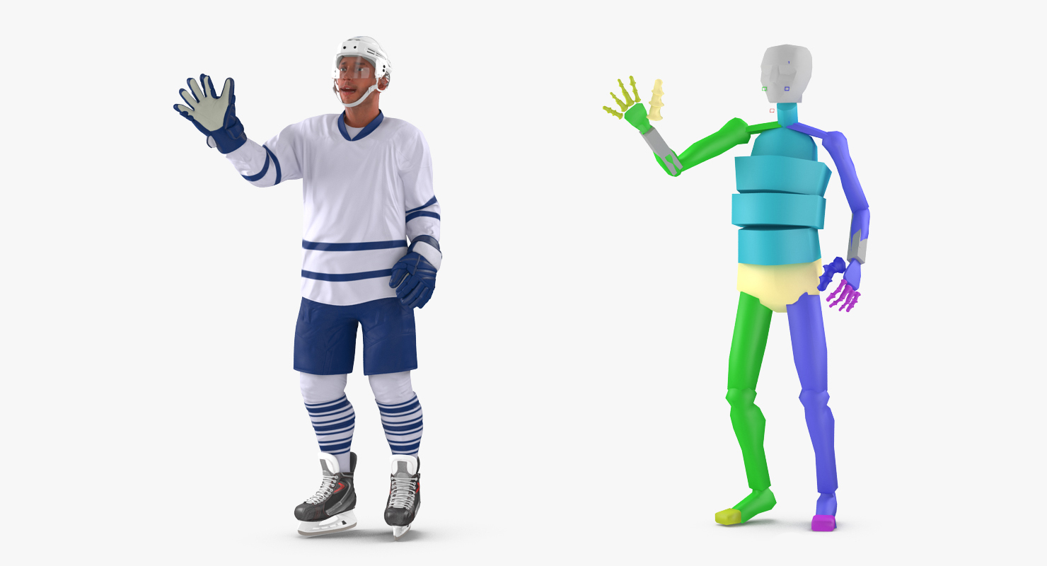 3D model Hockey Player Generic 4 Rigged