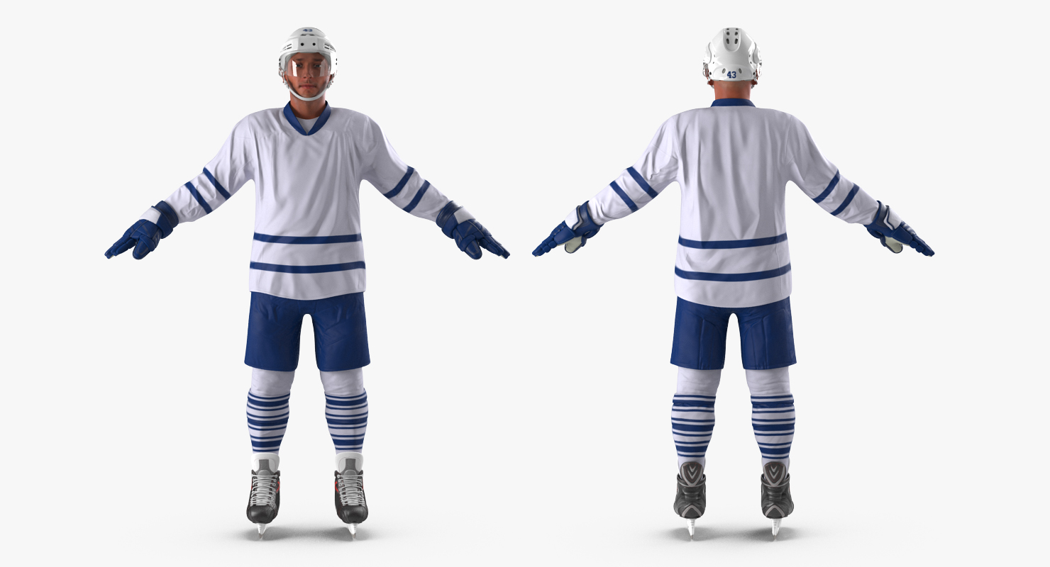 3D model Hockey Player Generic 4 Rigged