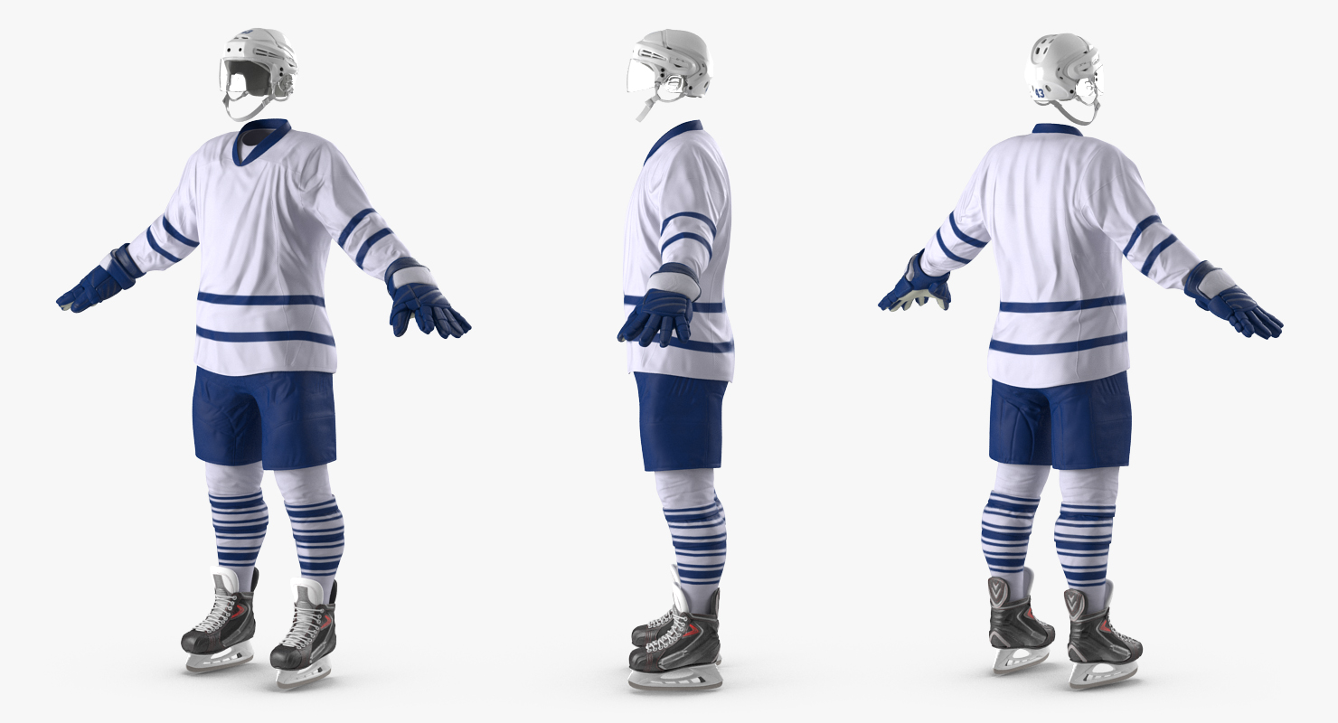 3D model Hockey Player Generic 4 Rigged
