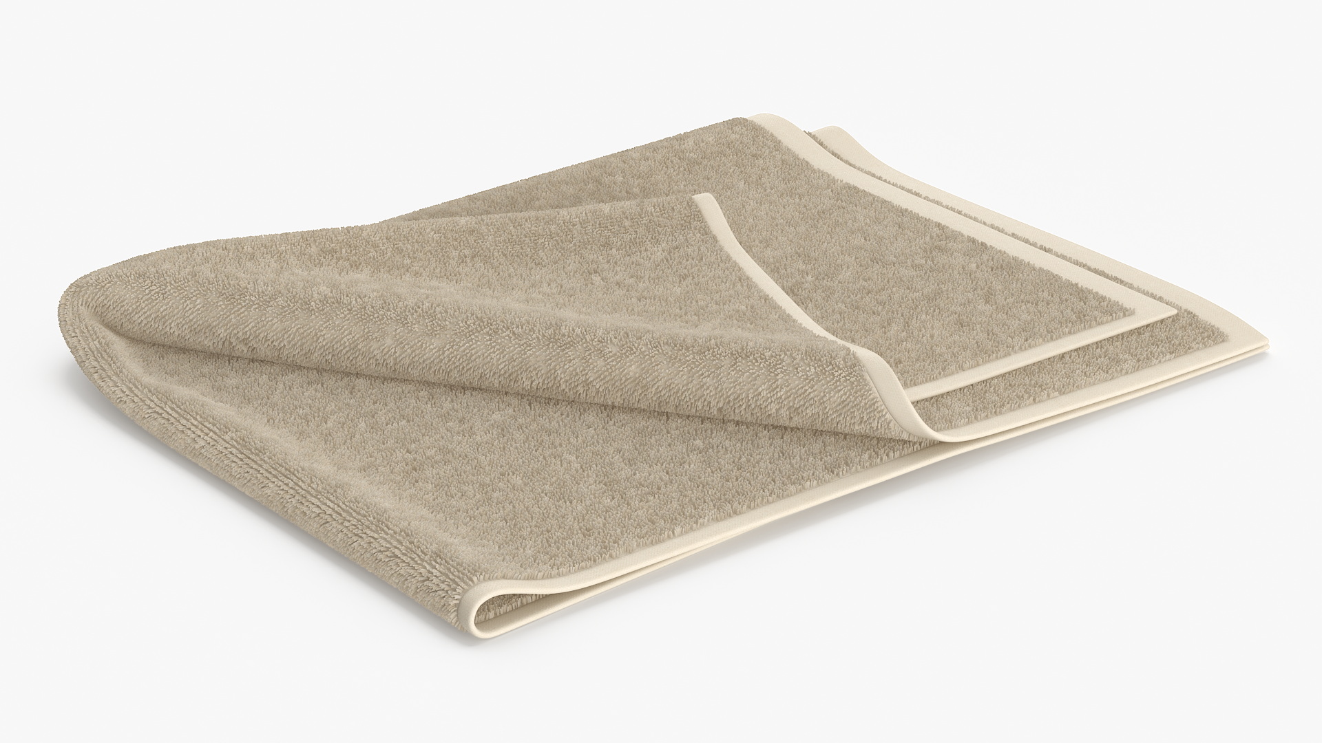 3D Folded Bath Towel Fur