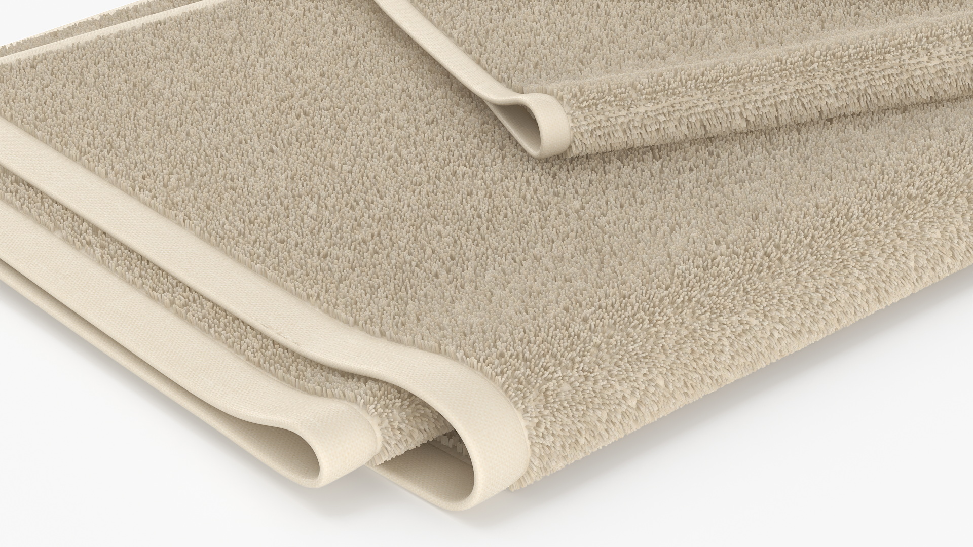 3D Folded Bath Towel Fur