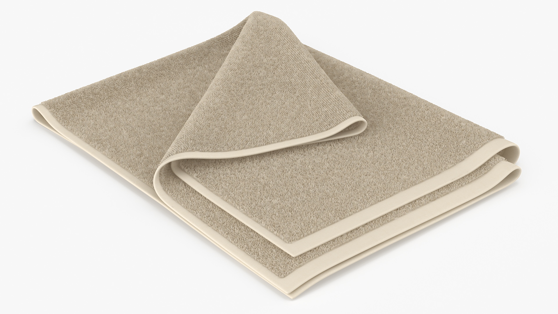 3D Folded Bath Towel Fur
