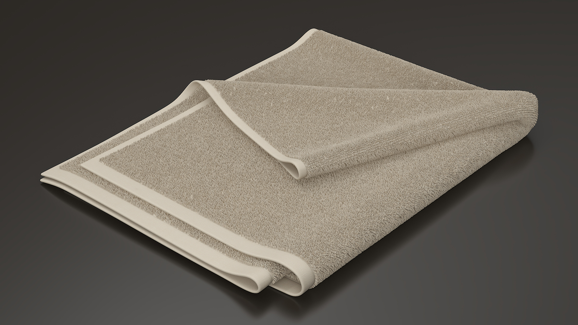 3D Folded Bath Towel Fur