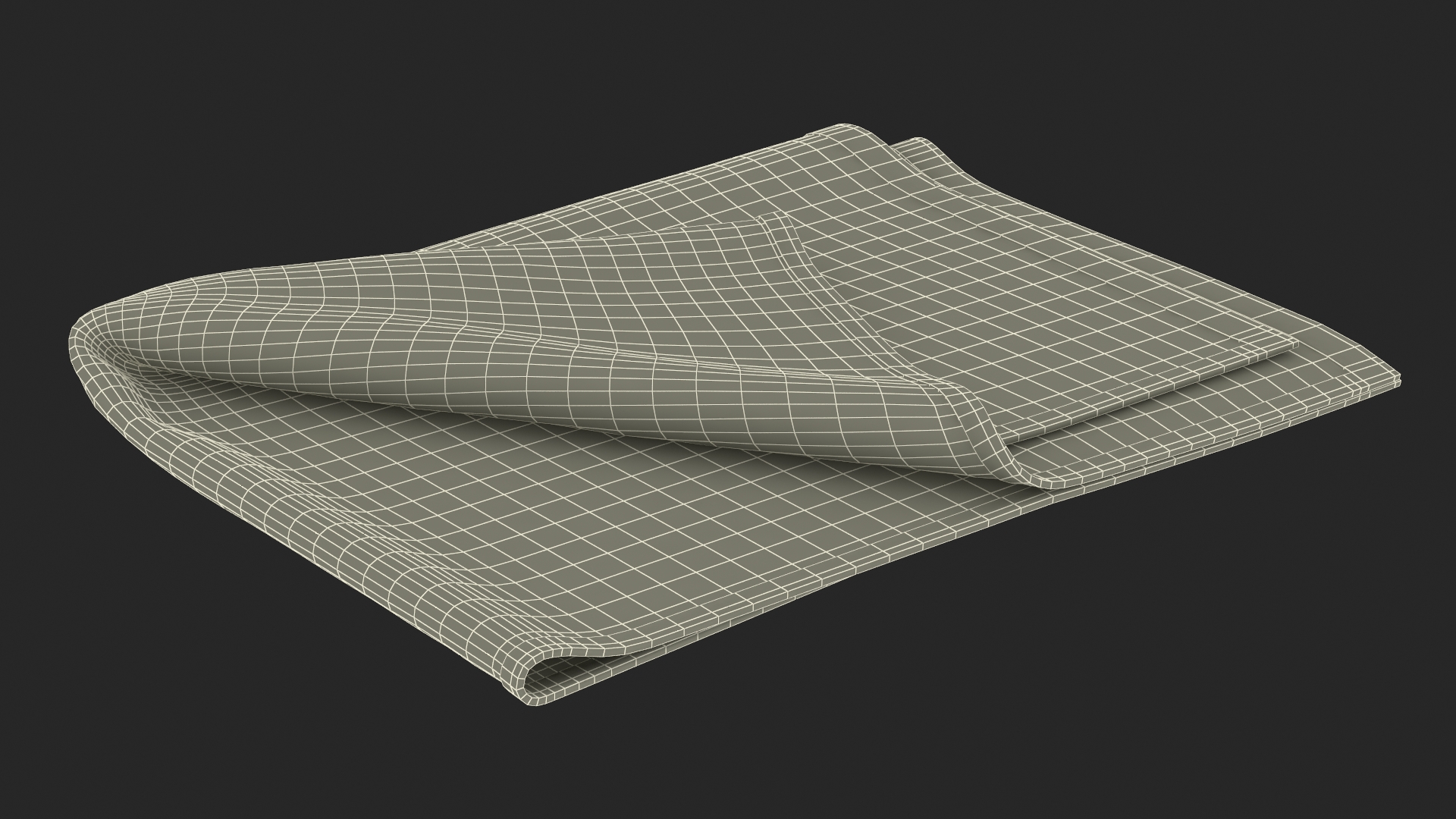 3D Folded Bath Towel Fur