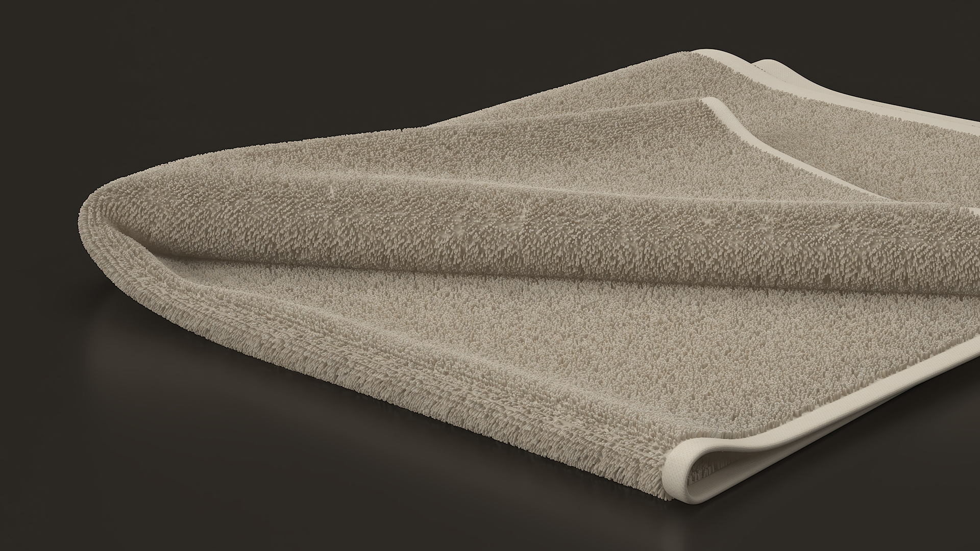 3D Folded Bath Towel Fur