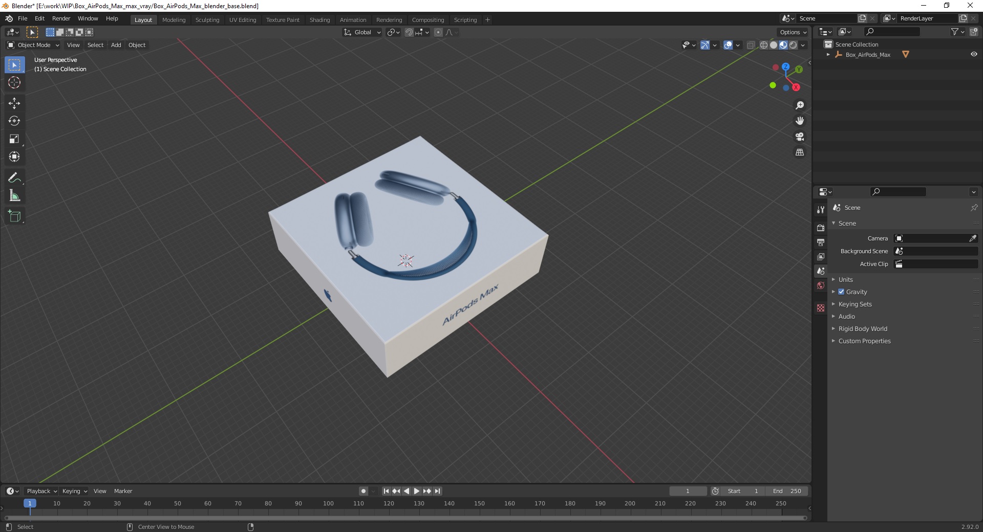 3D model Box AirPods Max