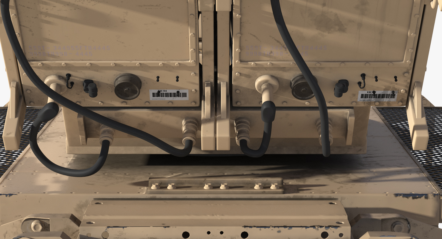 MIM 104 Patriot Surface to Air Missile SAM Sand Rigged 3D model
