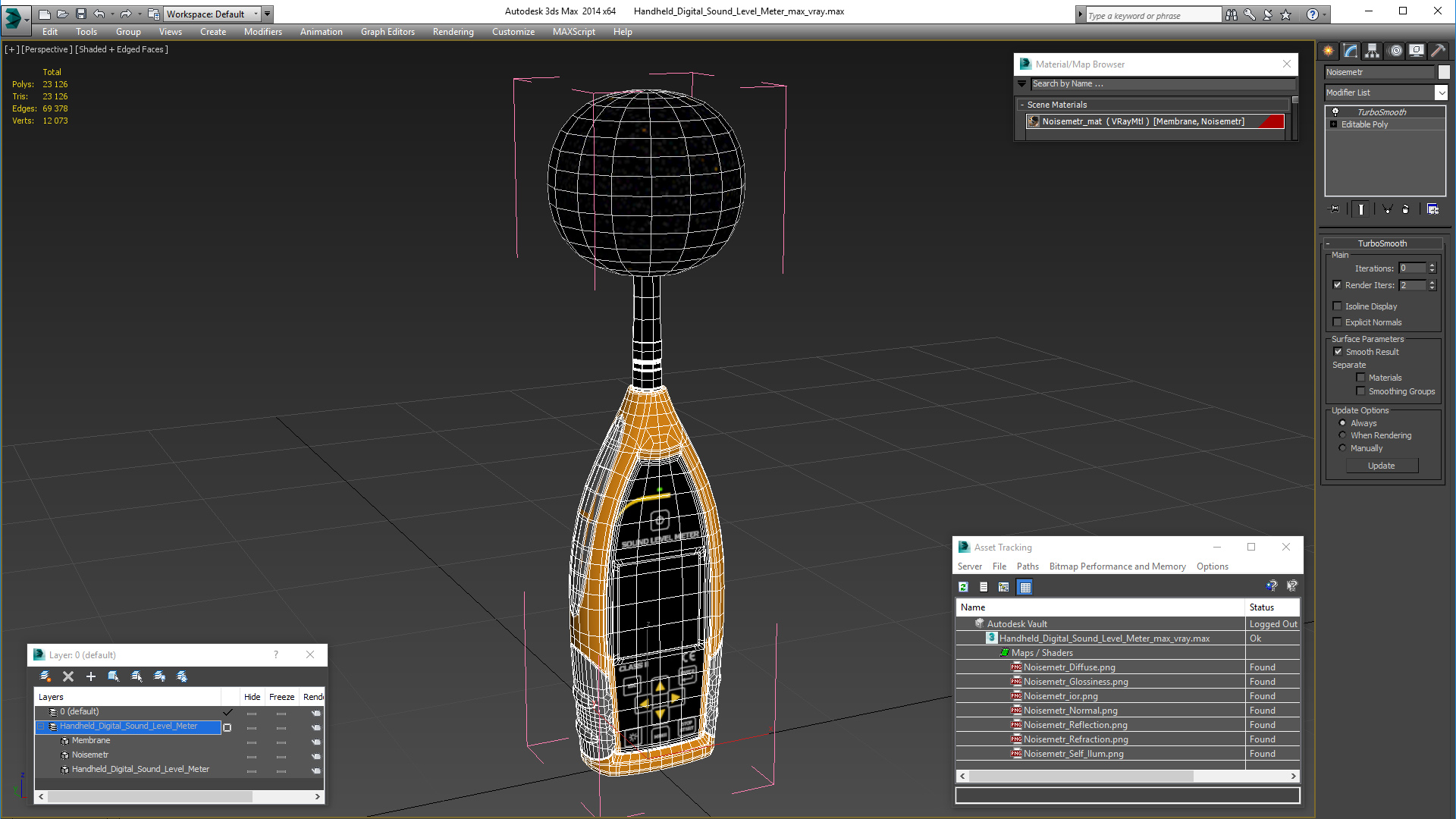 Handheld Digital Sound Level Meter 3D model