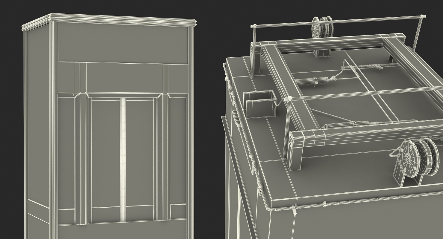 Panoramic Glass Elevator 3D model