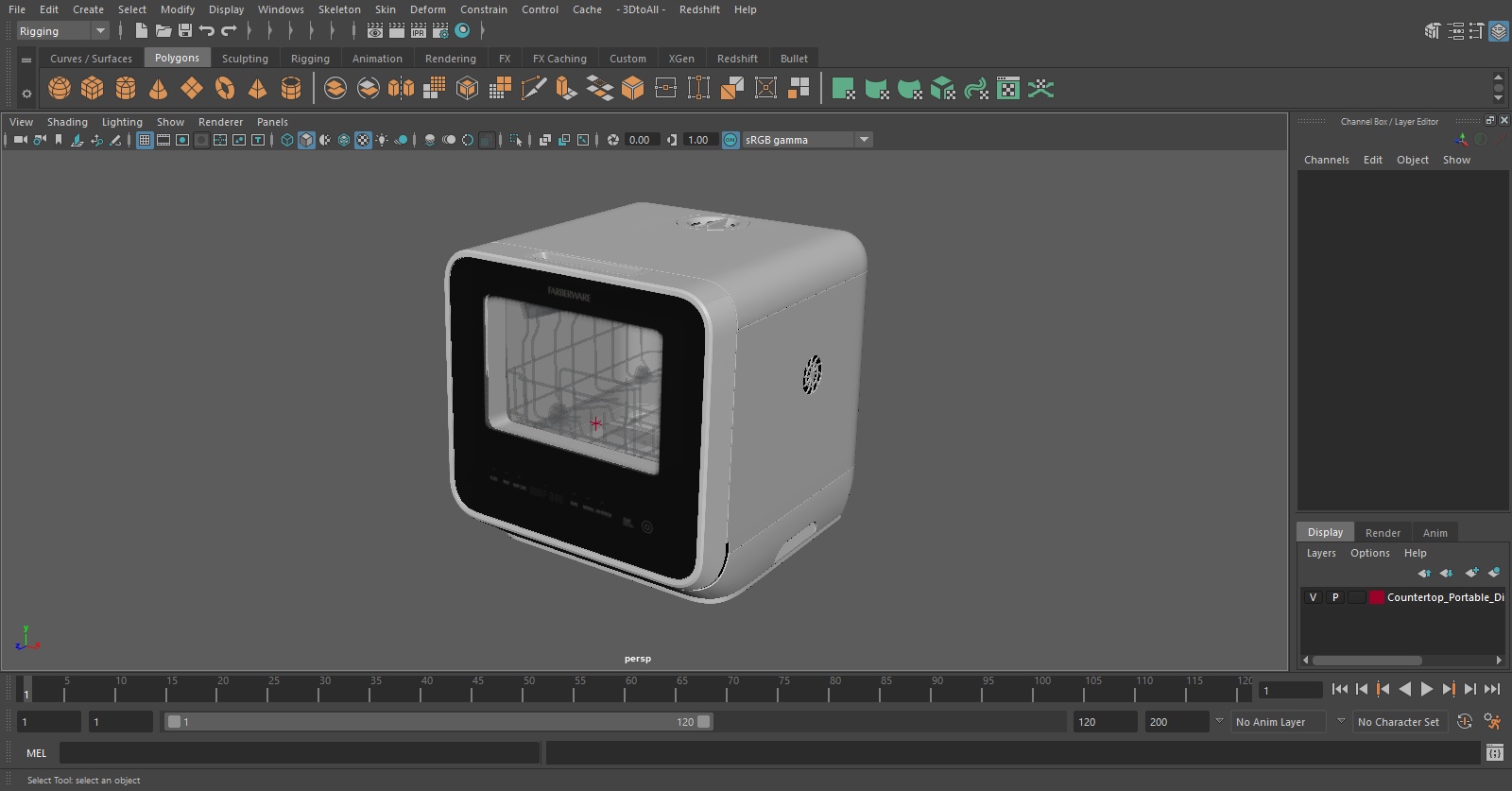 3D Countertop Portable Dishwasher Farberware
