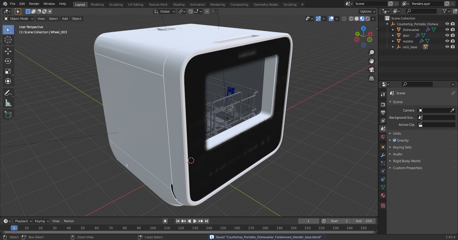 3D Countertop Portable Dishwasher Farberware