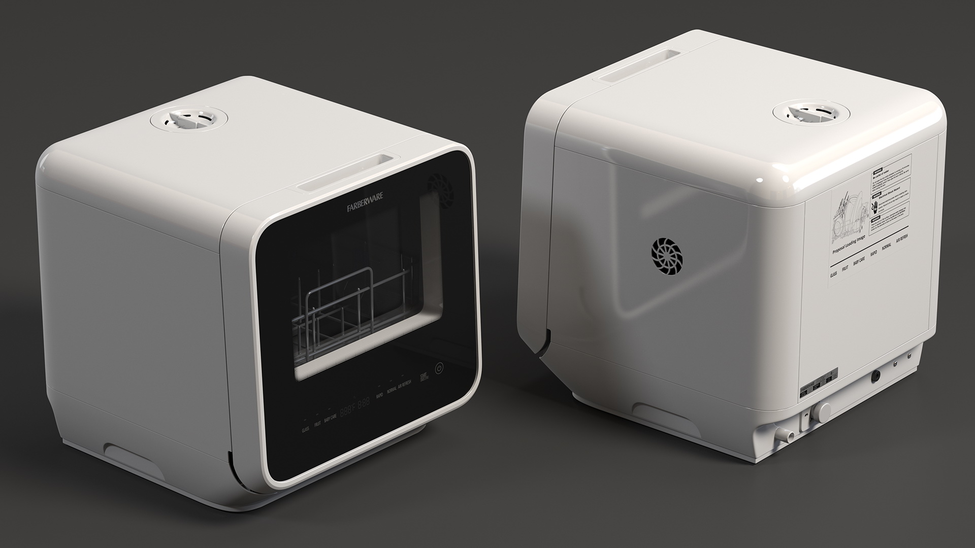 3D Countertop Portable Dishwasher Farberware
