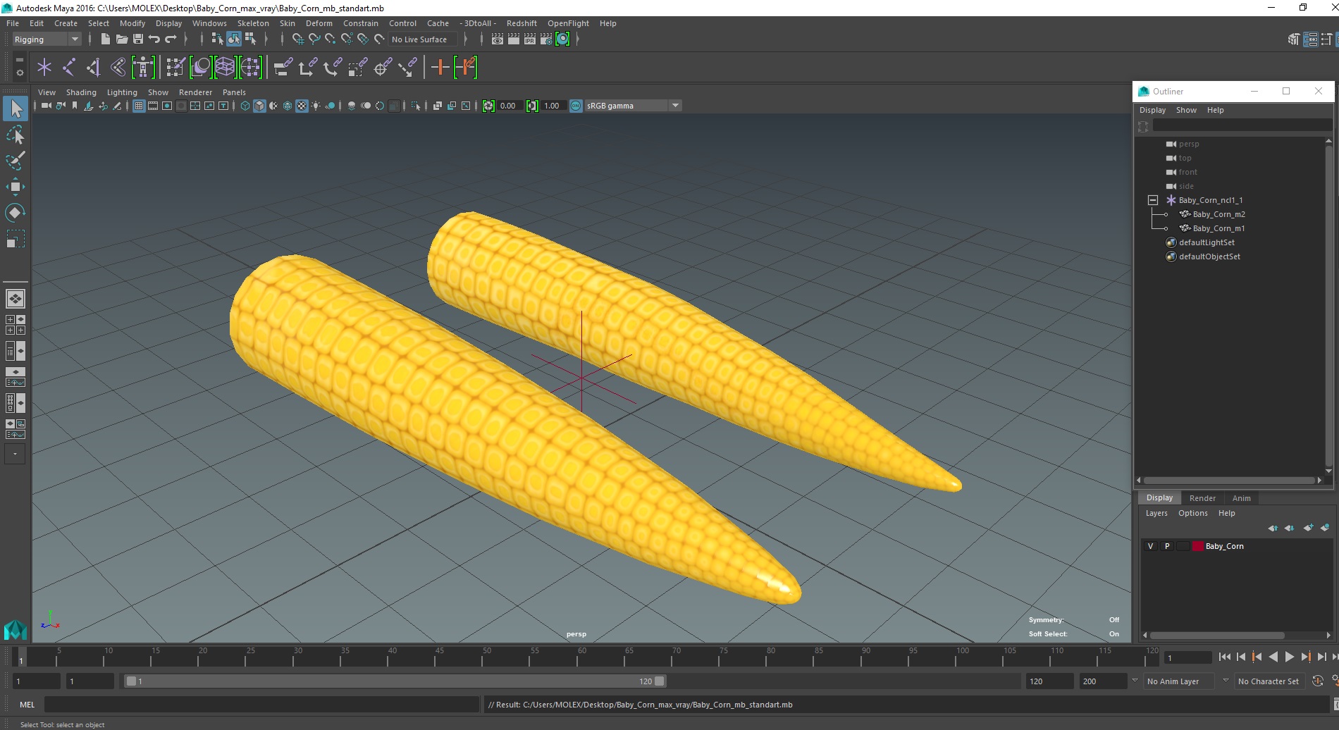 Baby Corn 3D model