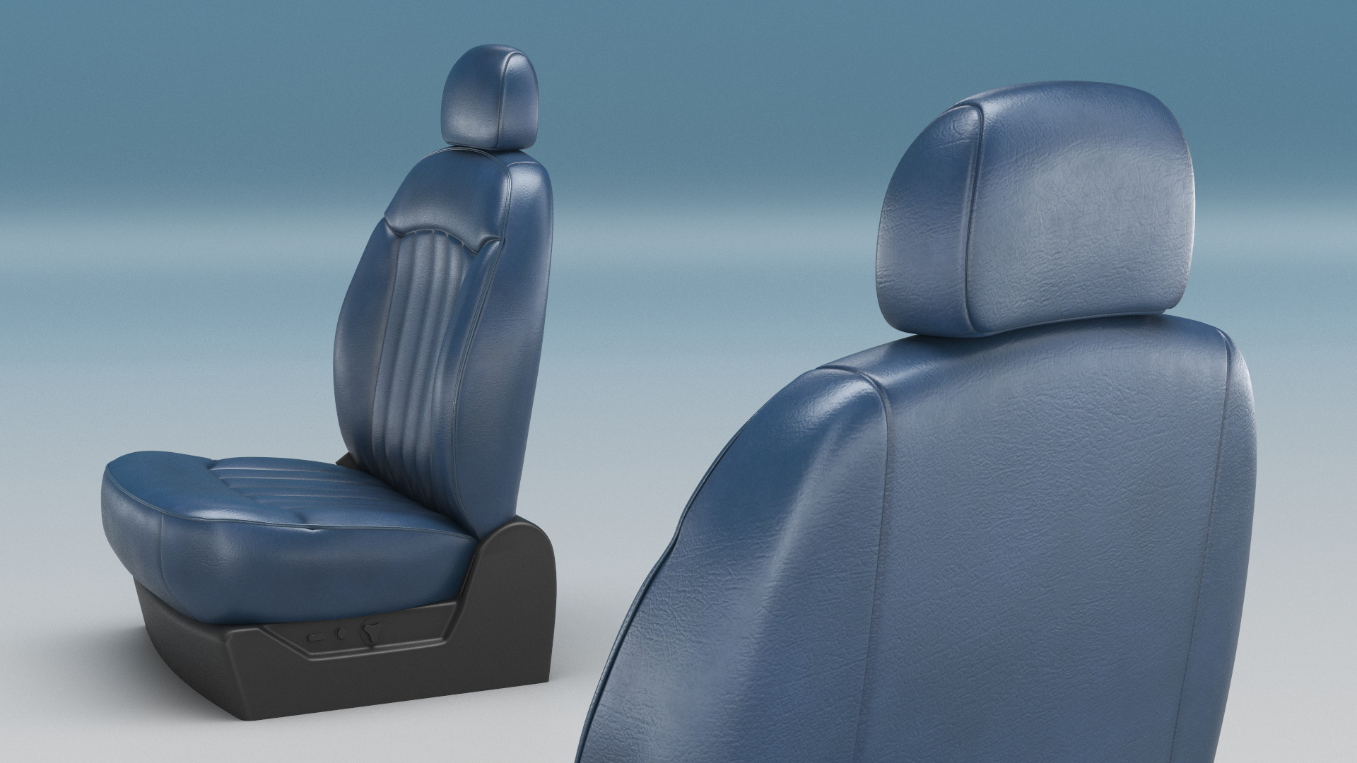 Vehicle Leather Seat Blue - view 4