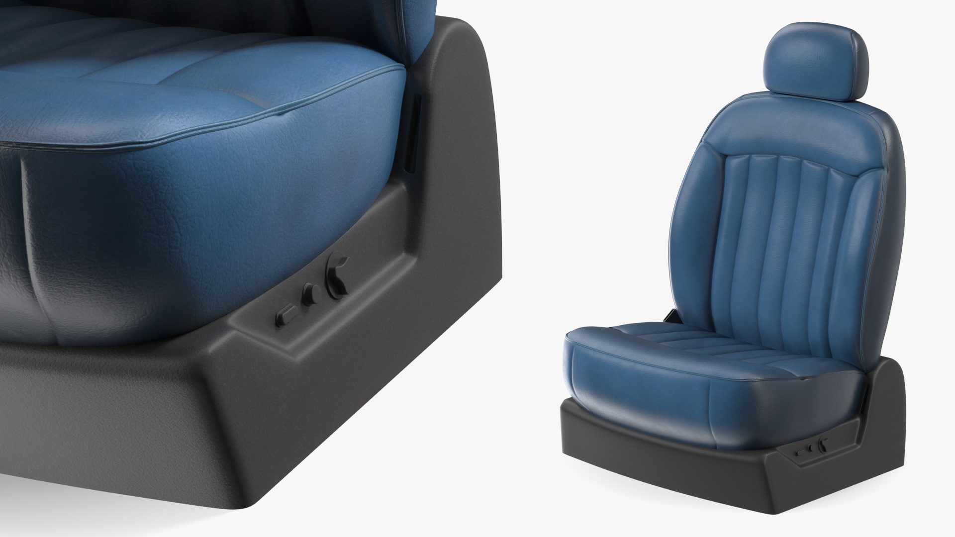 Vehicle Leather Seat Blue - view 2