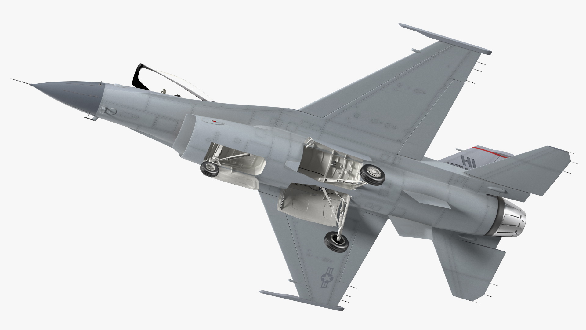 3D model Fighter F 16 Fighting Falcon US Air Force With a Pilot Gesture Ok