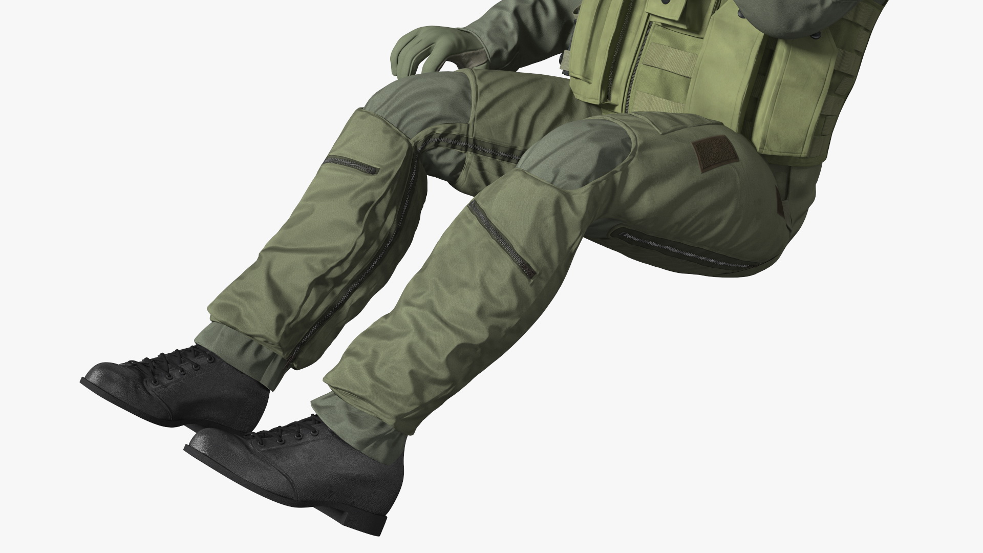 3D model Fighter F 16 Fighting Falcon US Air Force With a Pilot Gesture Ok