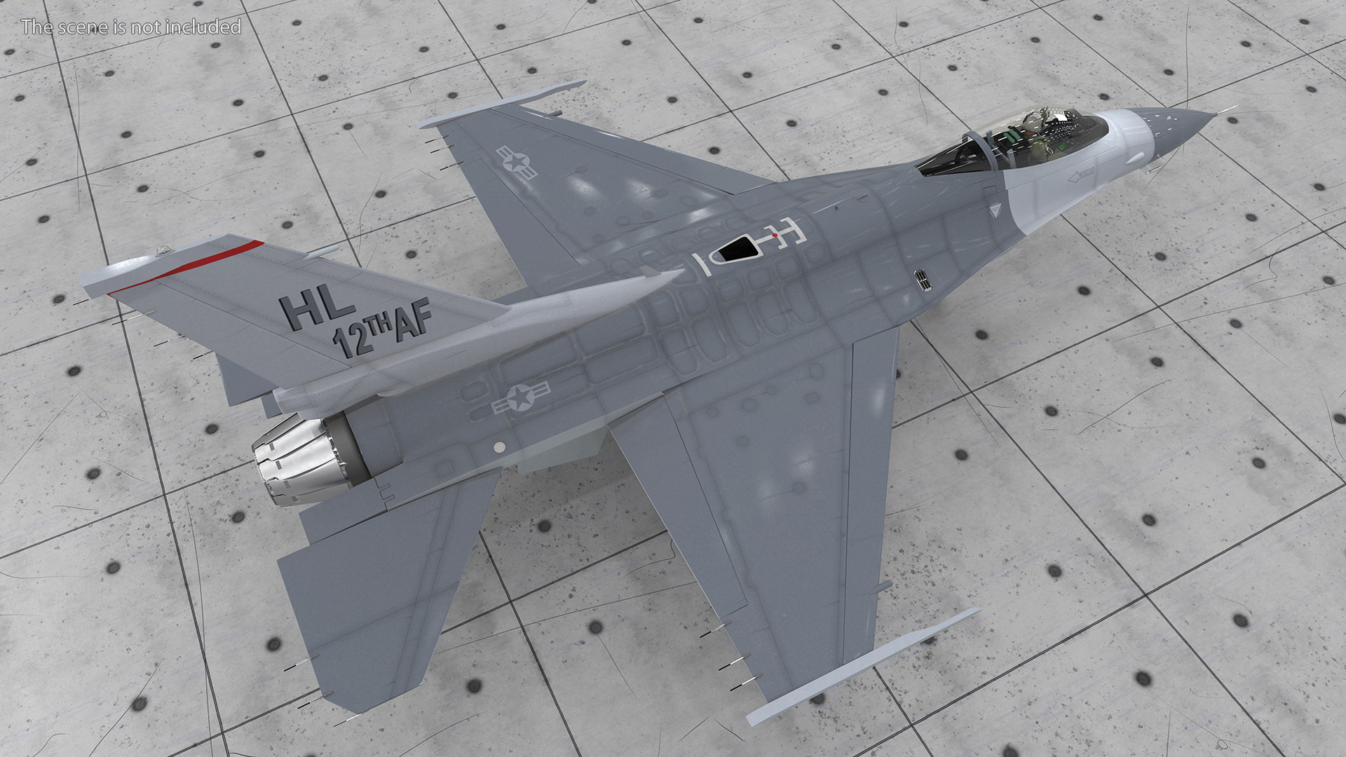 3D model Fighter F 16 Fighting Falcon US Air Force With a Pilot Gesture Ok