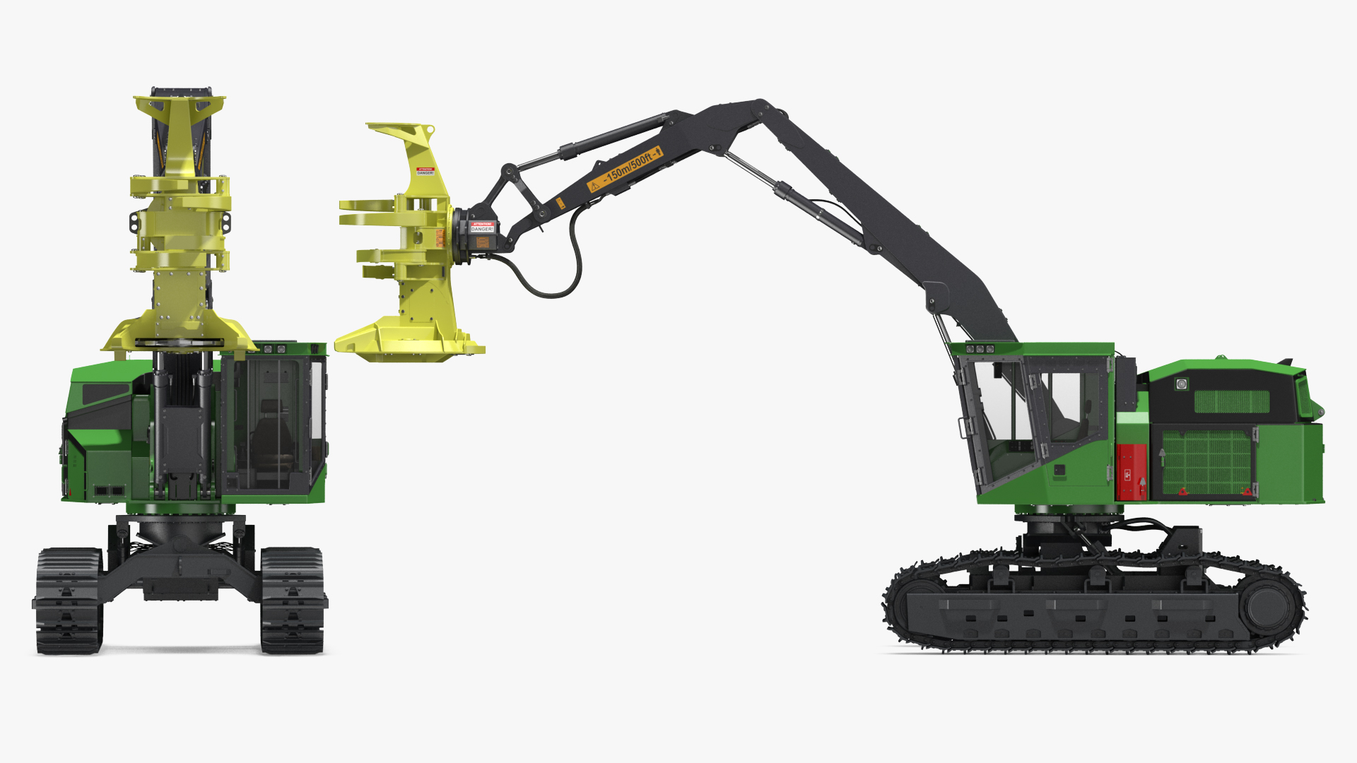 3D model Tracked Feller Buncher Generic