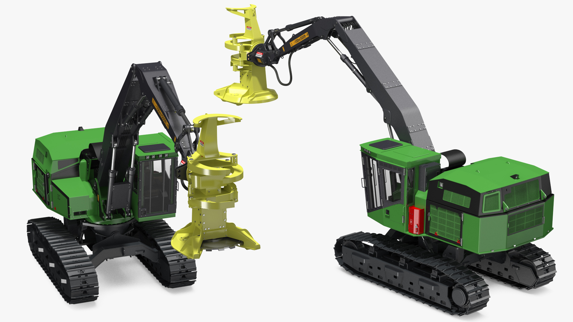 3D model Tracked Feller Buncher Generic