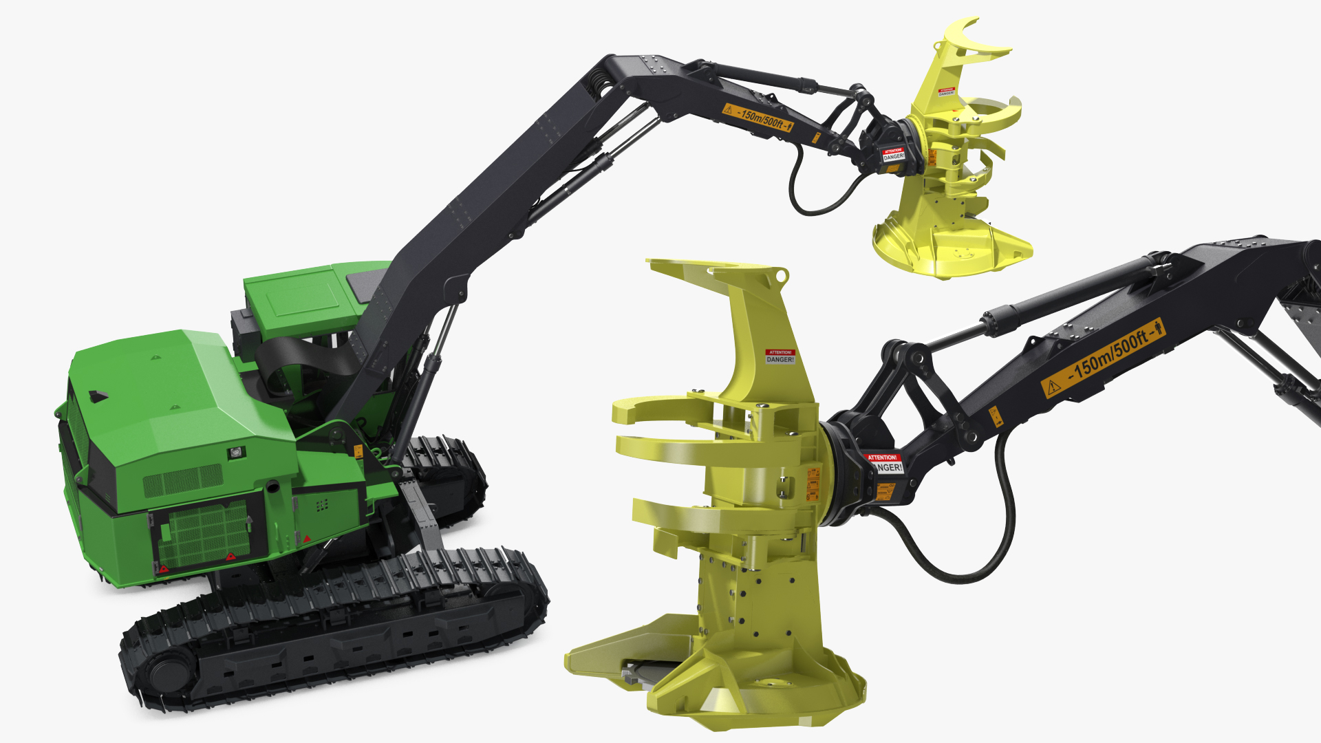 3D model Tracked Feller Buncher Generic