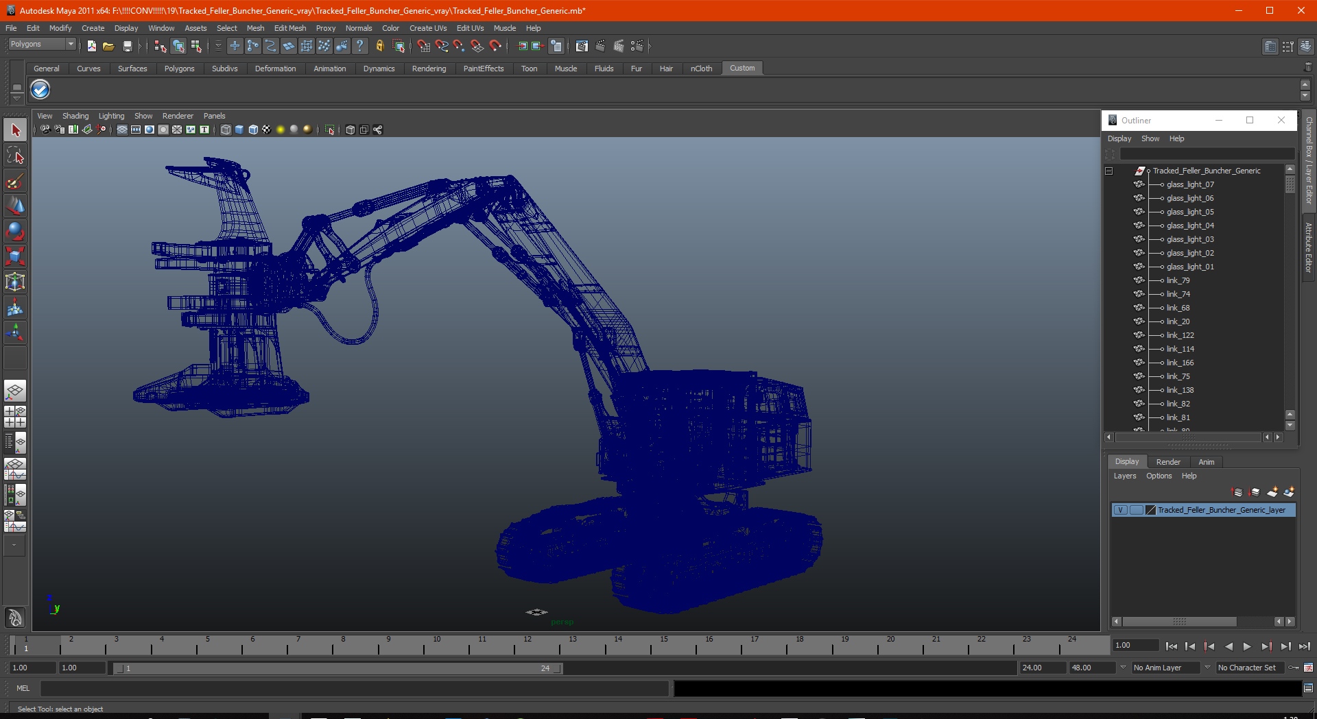 3D model Tracked Feller Buncher Generic