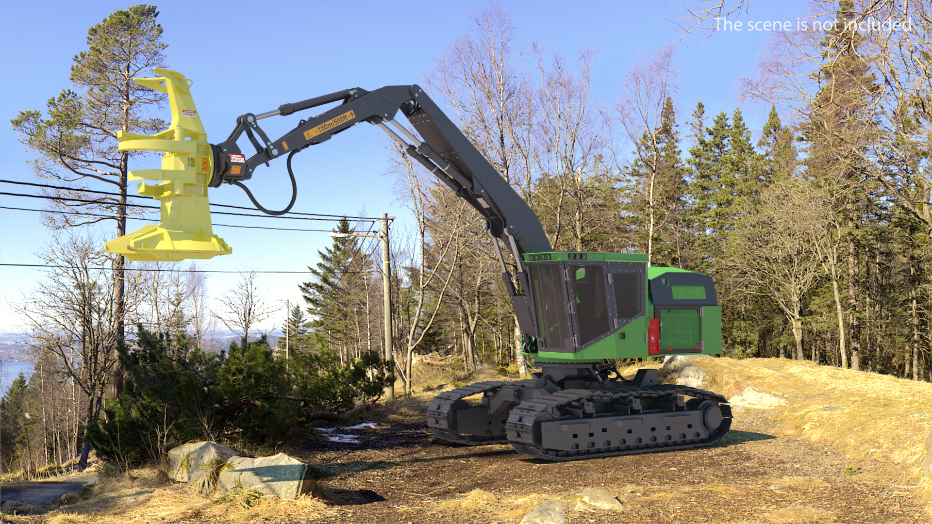 3D model Tracked Feller Buncher Generic