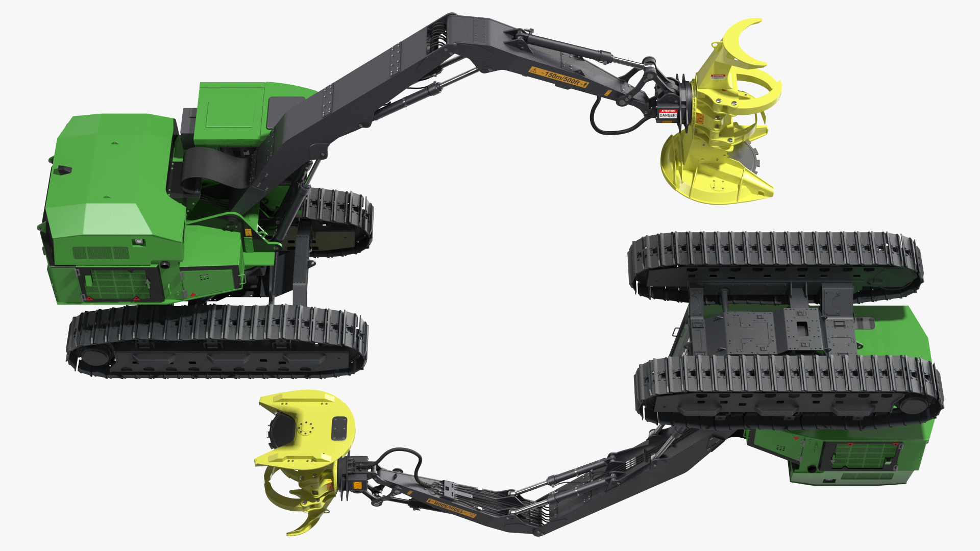 3D model Tracked Feller Buncher Generic