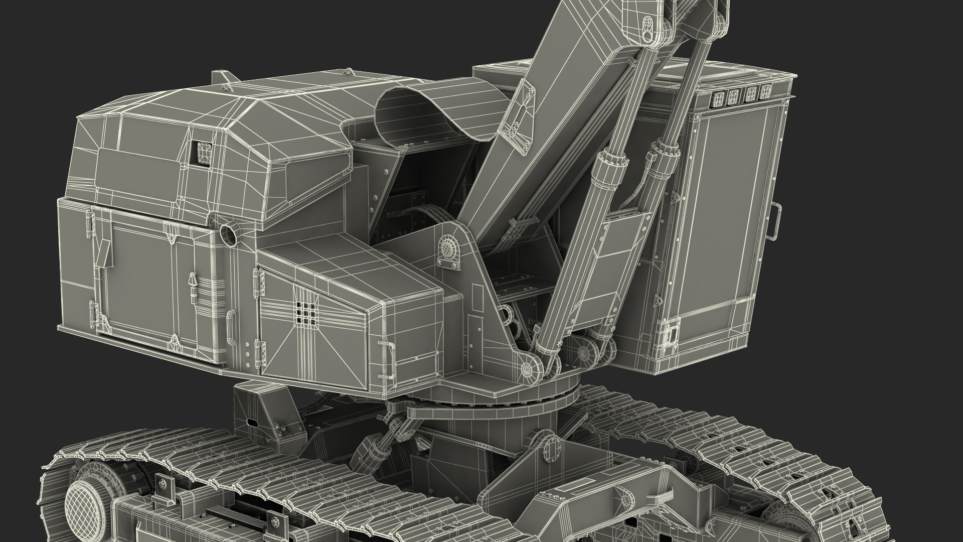 3D model Tracked Feller Buncher Generic