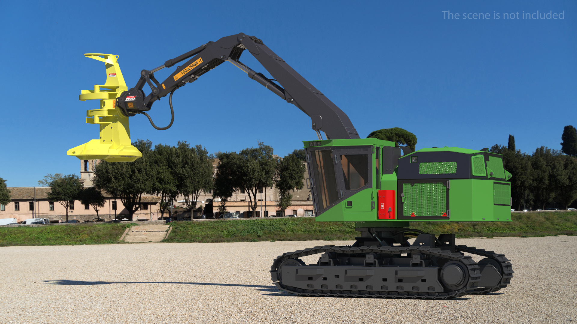 3D model Tracked Feller Buncher Generic