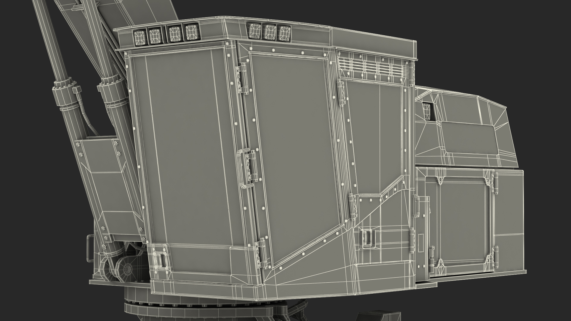 3D model Tracked Feller Buncher Generic