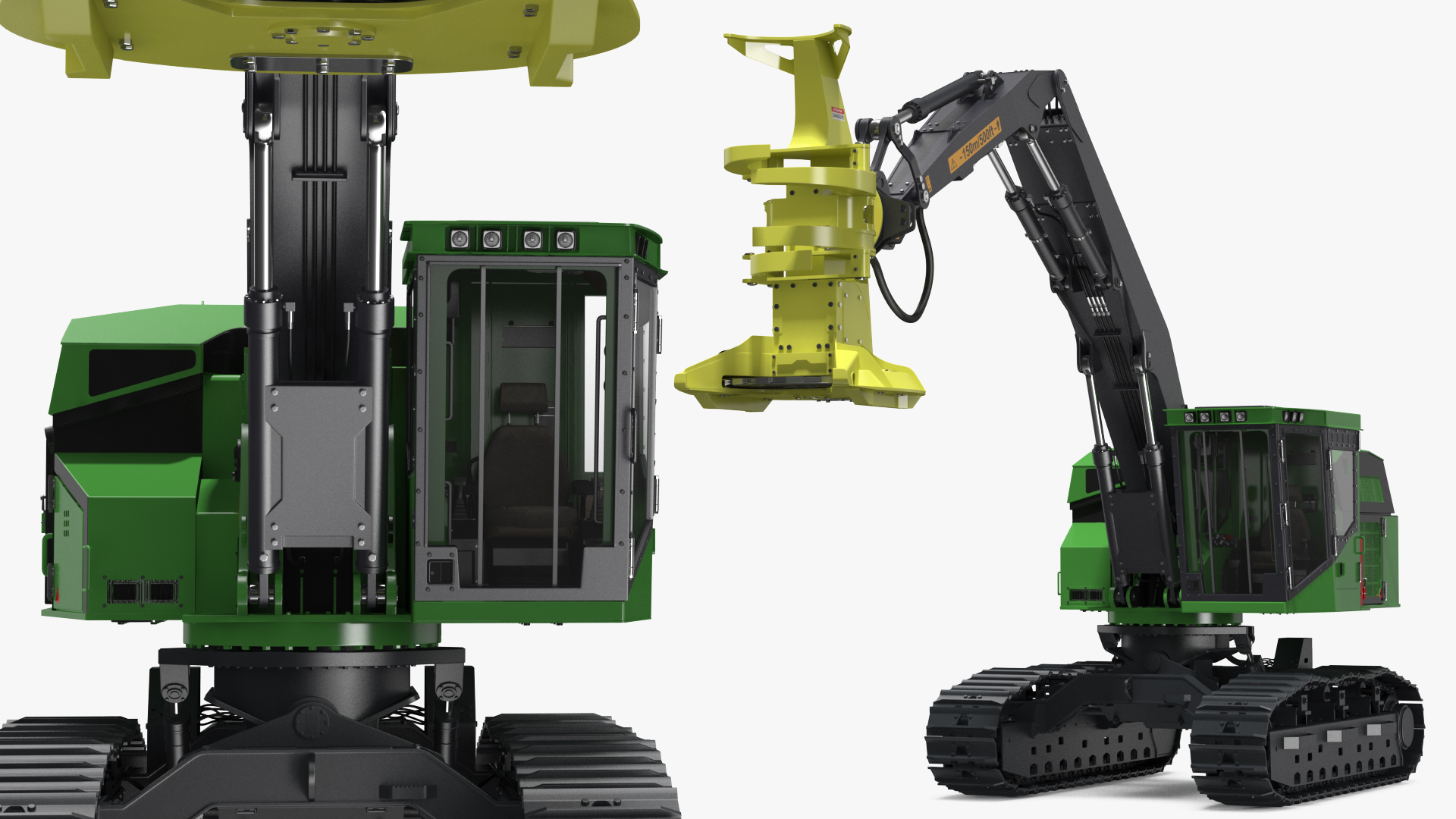 3D model Tracked Feller Buncher Generic