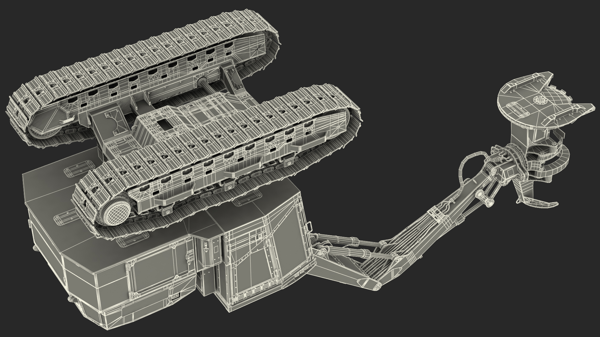 3D model Tracked Feller Buncher Generic