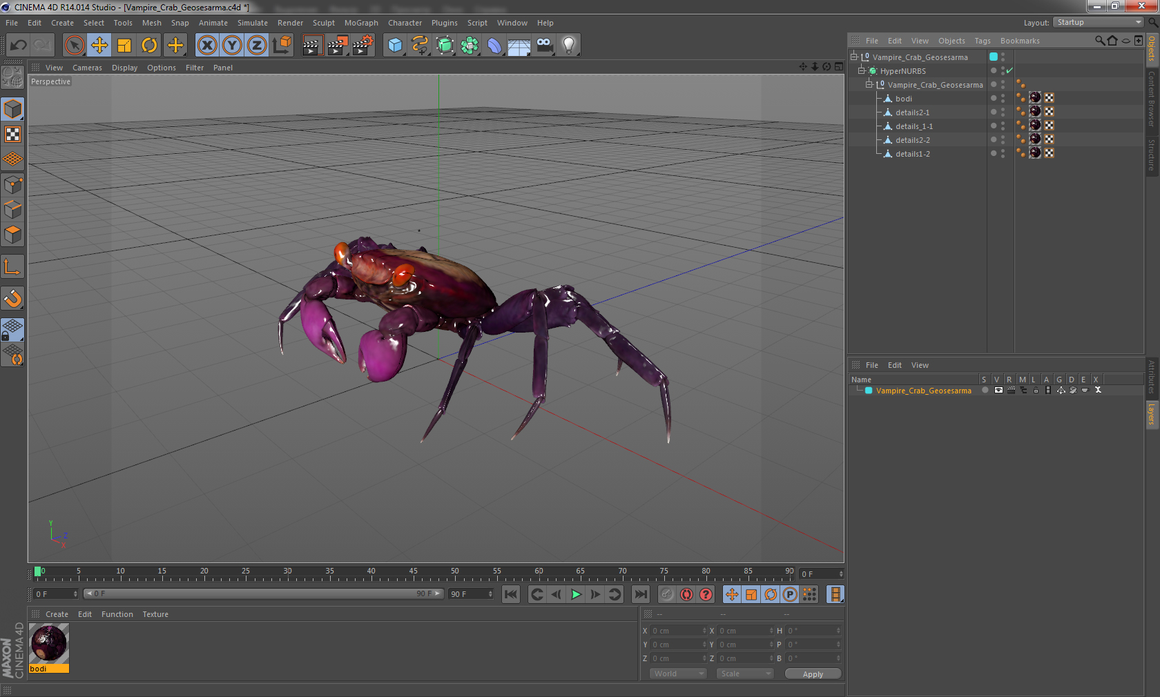 3D Vampire Crab Geosesarma model