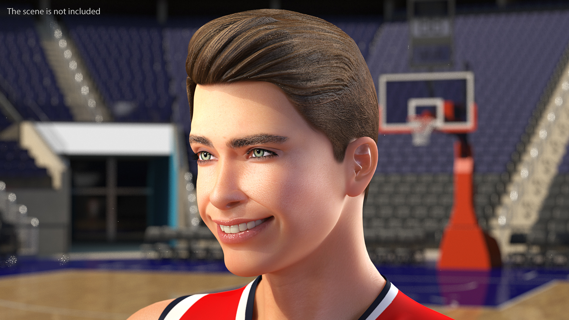 Teenage Boy with Basketball Ball Rigged 3D model