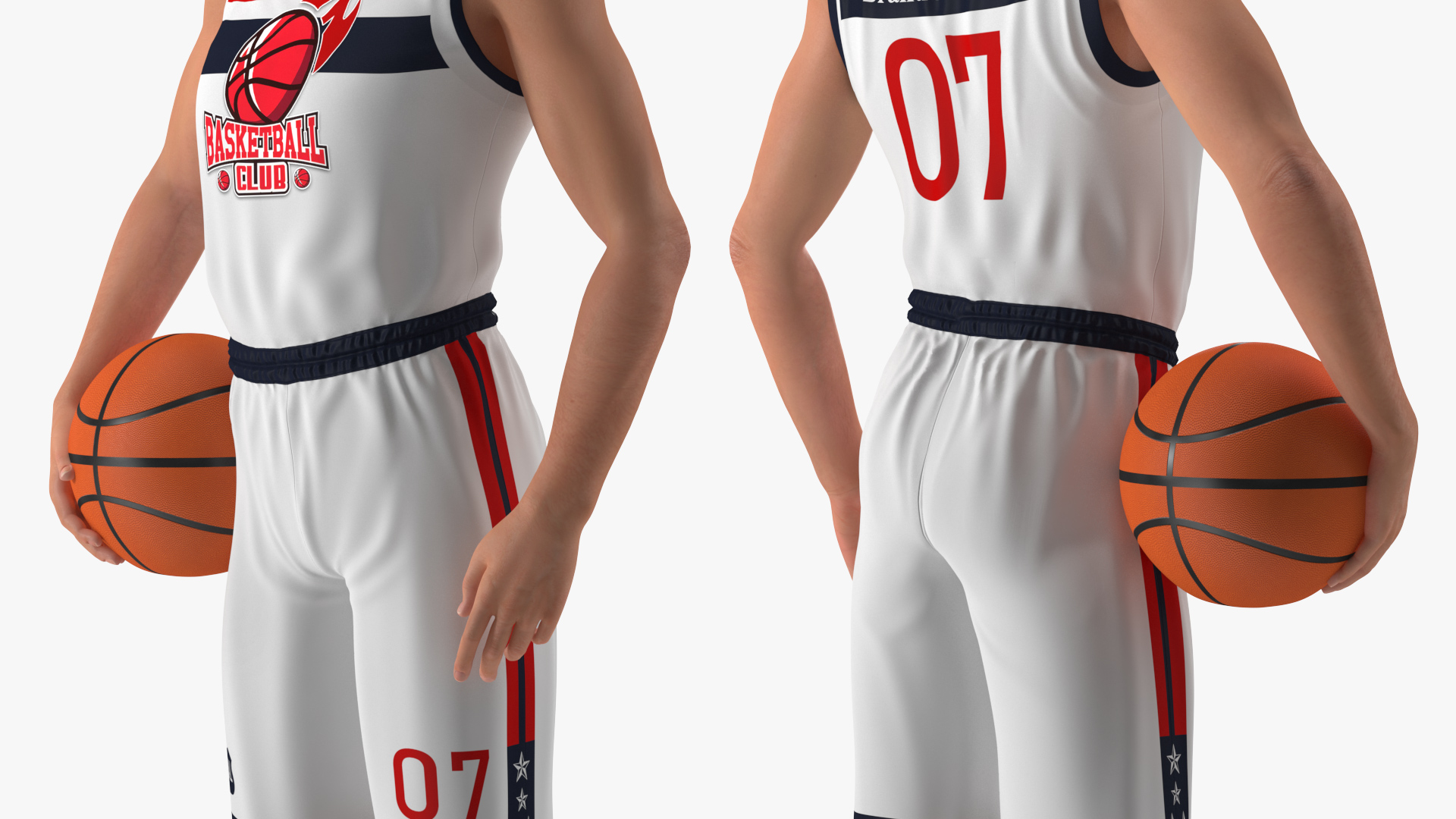 Teenage Boy with Basketball Ball Rigged 3D model