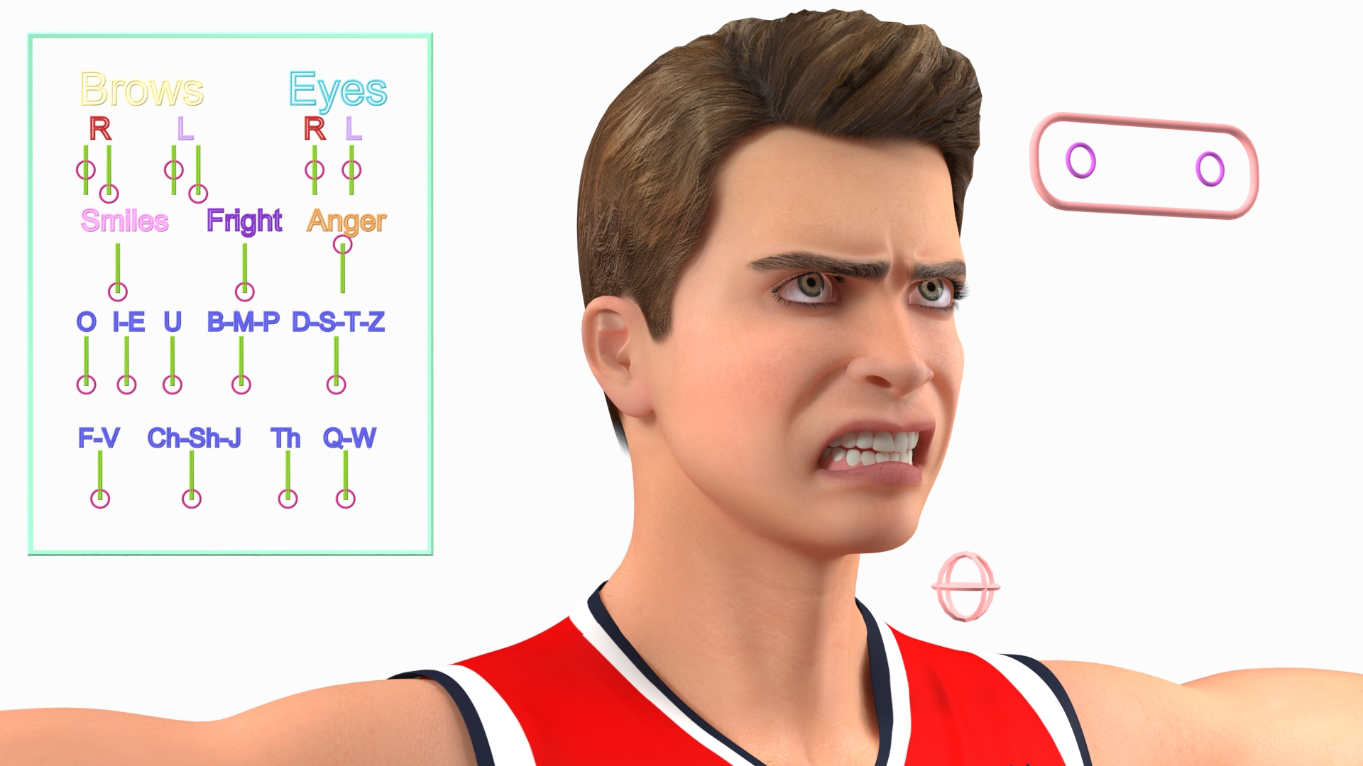 Teenage Boy with Basketball Ball Rigged 3D model