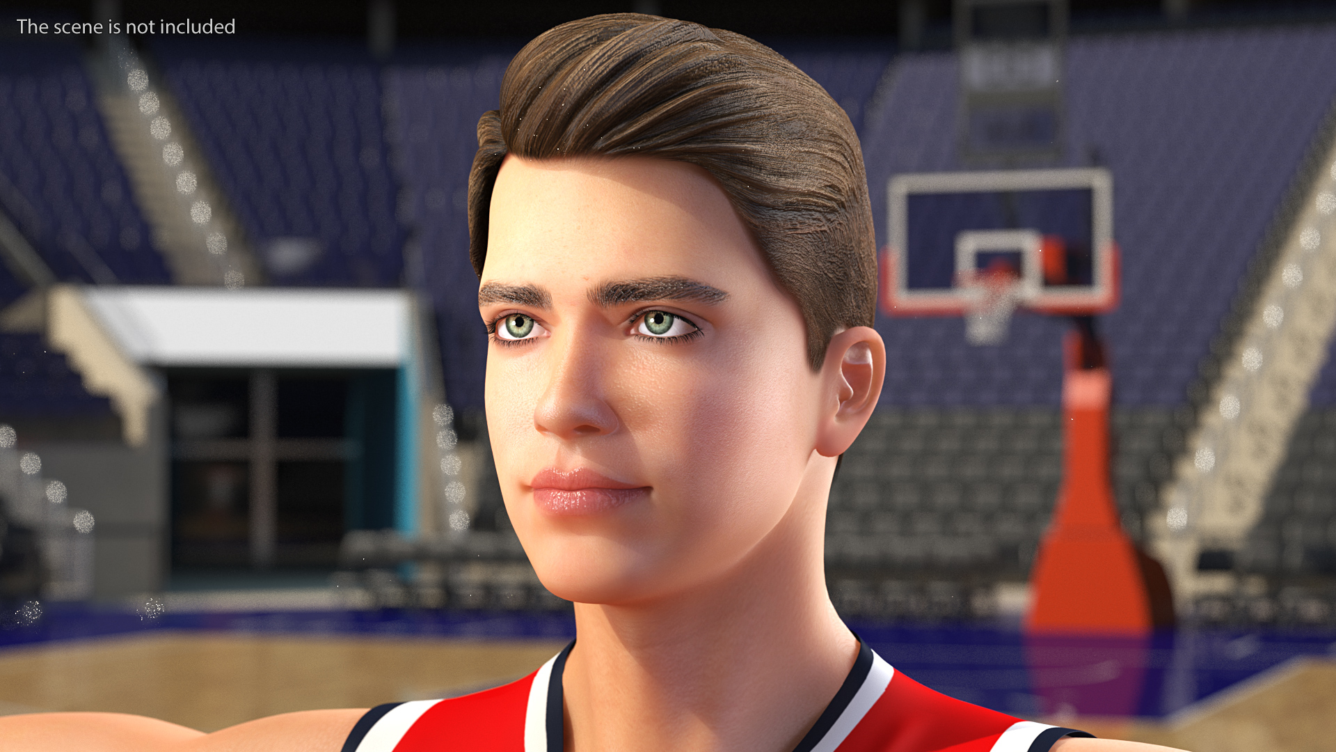 Teenage Boy with Basketball Ball Rigged 3D model