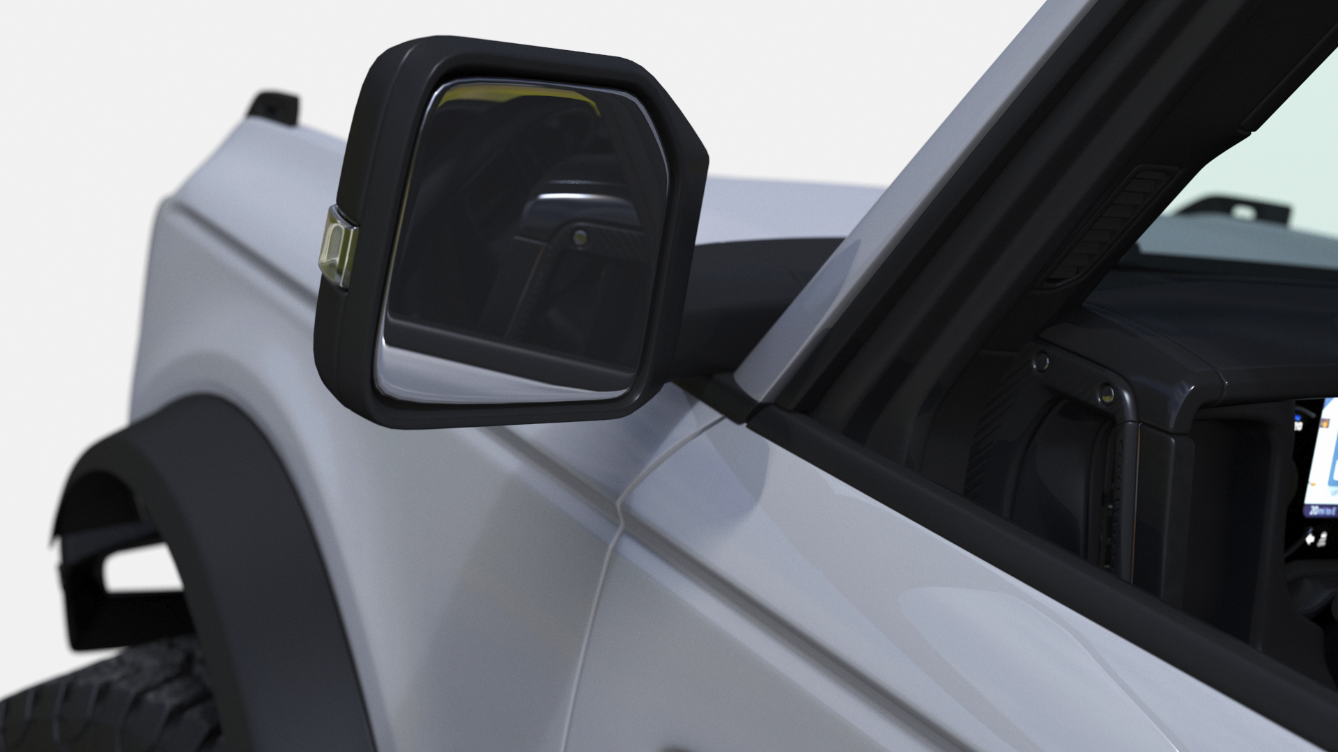 Ford Bronco Two Door SUV Oxford White Rigged 3D model