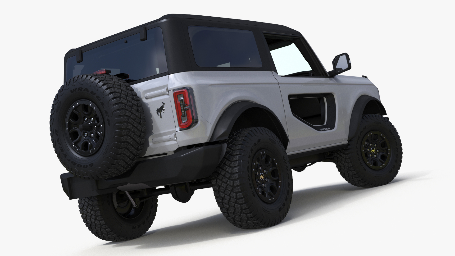 Ford Bronco Two Door SUV Oxford White Rigged 3D model