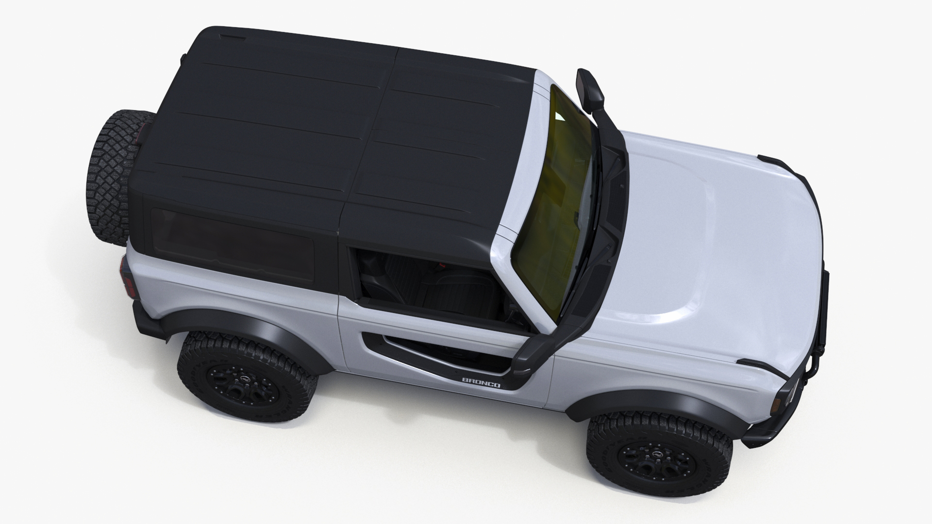 Ford Bronco Two Door SUV Oxford White Rigged 3D model