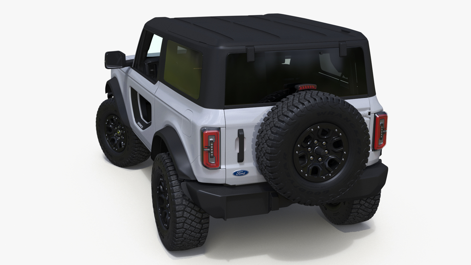 Ford Bronco Two Door SUV Oxford White Rigged 3D model