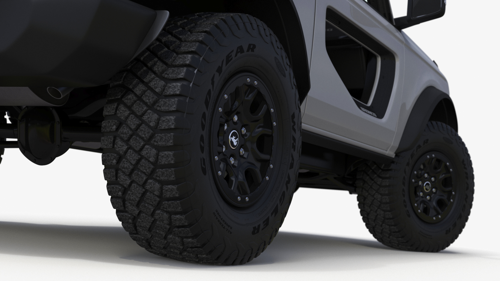 Ford Bronco Two Door SUV Oxford White Rigged 3D model