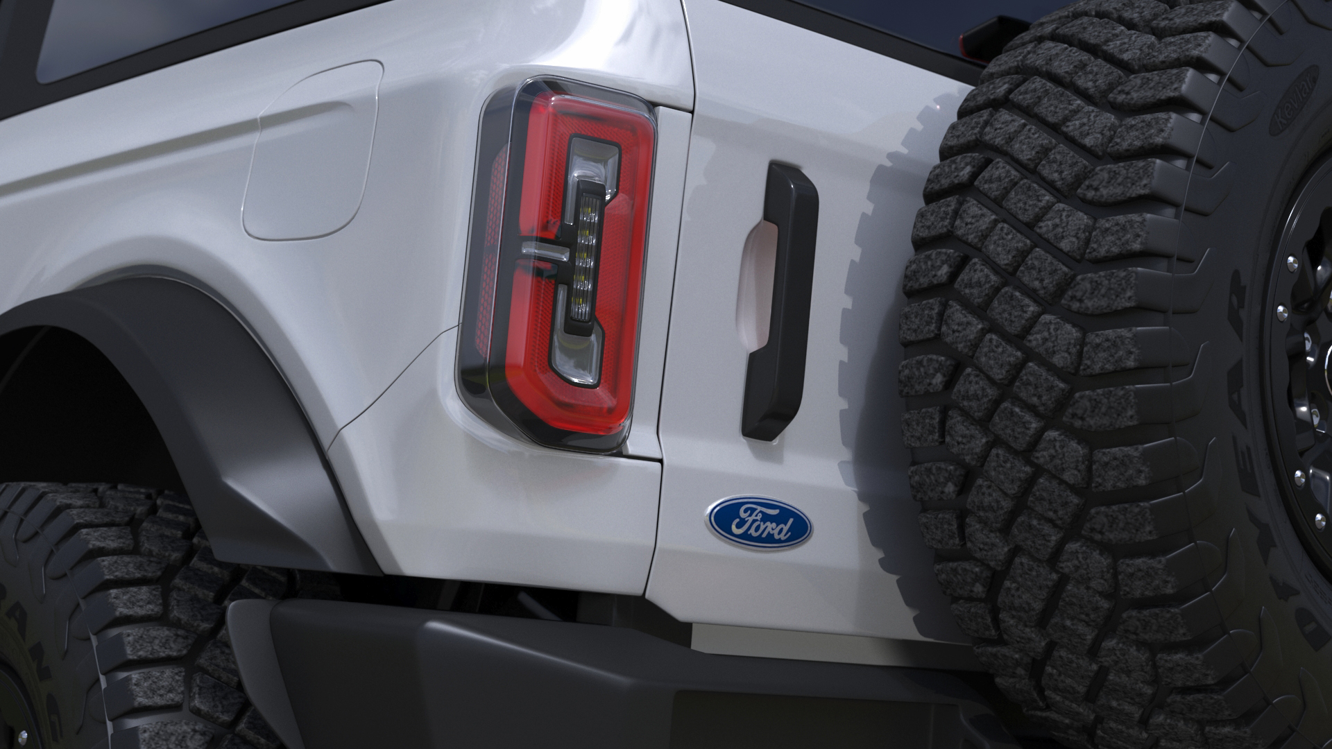 Ford Bronco Two Door SUV Oxford White Rigged 3D model
