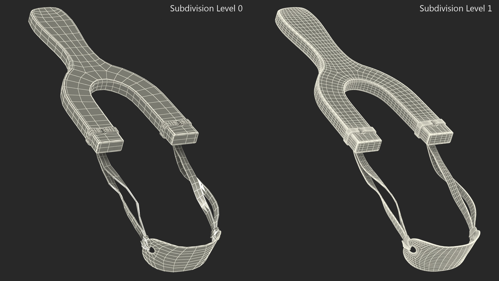 3D Slingshot Catapult Dark Wood model