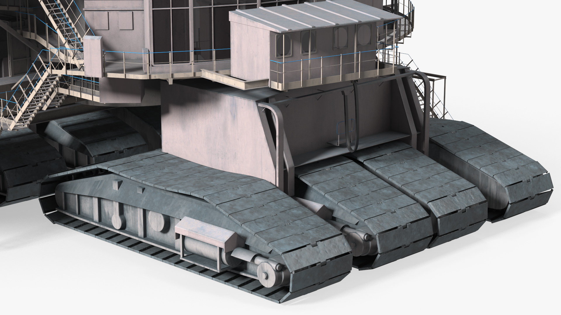 3D Mining Multi Bucket Wheel Excavator with Heavy Duty Dump Truck Liebherr Rigged model
