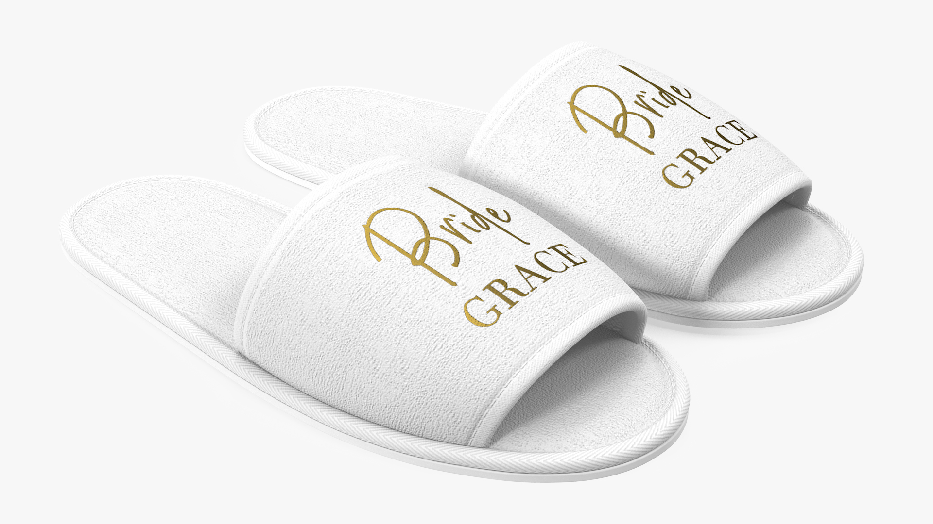 3D Glamour Grace Bride Slippers model
